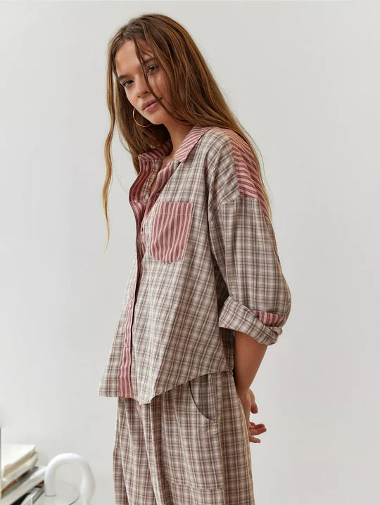 Ella™ - Geruite Pyjama Set