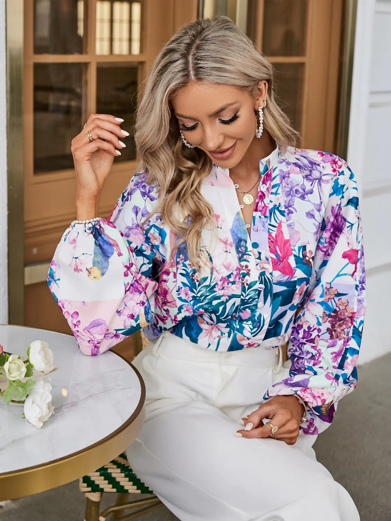 Julia™ - Elegante blouse met lanternmouwen