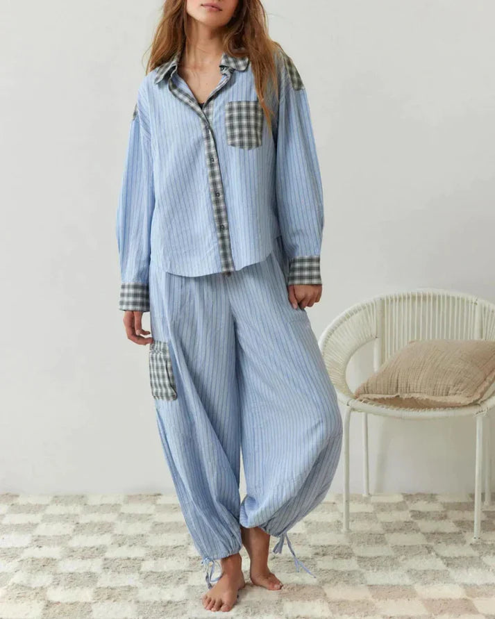 Ella™ - Geruite Pyjama Set